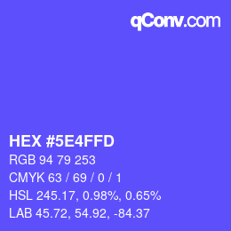 Color code: HEX #5E4FFD | qconv.com