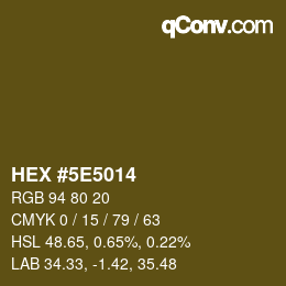 Color code: HEX #5E5014 | qconv.com