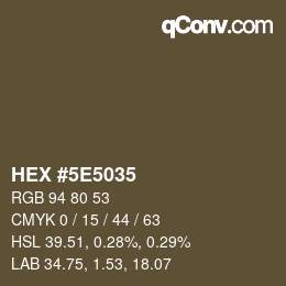 Color code: HEX #5E5035 | qconv.com