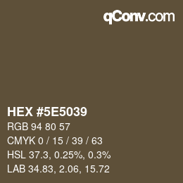 Color code: HEX #5E5039 | qconv.com