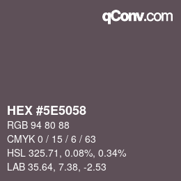Color code: HEX #5E5058 | qconv.com