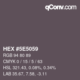 Color code: HEX #5E5059 | qconv.com