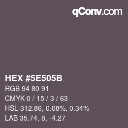 Color code: HEX #5E505B | qconv.com