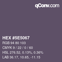 Color code: HEX #5E5067 | qconv.com