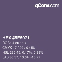 Color code: HEX #5E5071 | qconv.com