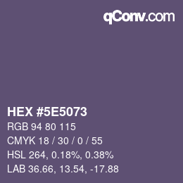 Color code: HEX #5E5073 | qconv.com