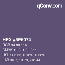 Color code: HEX #5E5074 | qconv.com