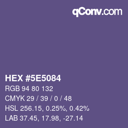 Color code: HEX #5E5084 | qconv.com