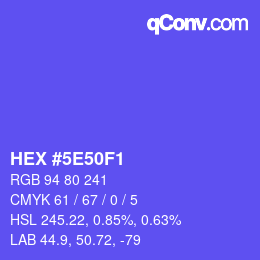Color code: HEX #5E50F1 | qconv.com