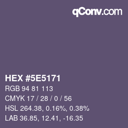 Color code: HEX #5E5171 | qconv.com