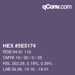 Color code: HEX #5E5174 | qconv.com