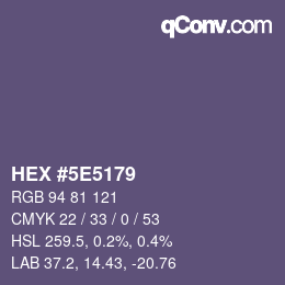 Color code: HEX #5E5179 | qconv.com