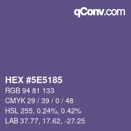 Color code: HEX #5E5185 | qconv.com