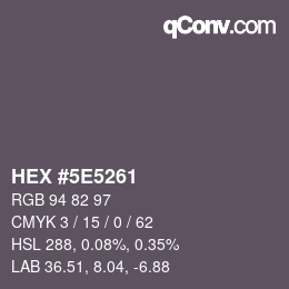 Color code: HEX #5E5261 | qconv.com