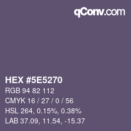 Color code: HEX #5E5270 | qconv.com