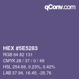 Color code: HEX #5E5283 | qconv.com