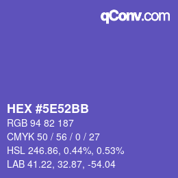 Color code: HEX #5E52BB | qconv.com