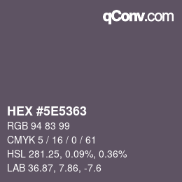 Color code: HEX #5E5363 | qconv.com