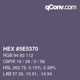Color code: HEX #5E5370 | qconv.com