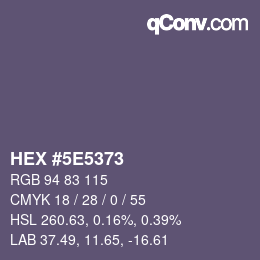 Color code: HEX #5E5373 | qconv.com