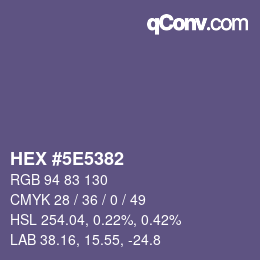 Color code: HEX #5E5382 | qconv.com