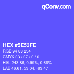 Color code: HEX #5E53FE | qconv.com