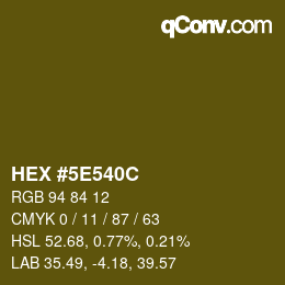 Color code: HEX #5E540C | qconv.com
