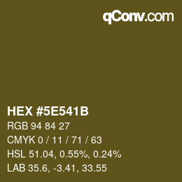 Código de color: HEX #5E541B | qconv.com