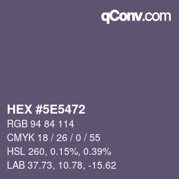 Color code: HEX #5E5472 | qconv.com