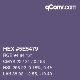 Color code: HEX #5E5479 | qconv.com