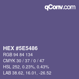 Color code: HEX #5E5486 | qconv.com