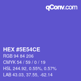 Color code: HEX #5E54CE | qconv.com
