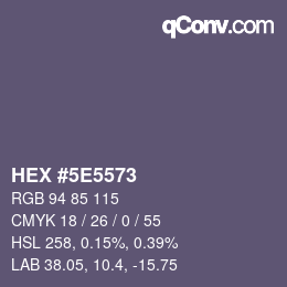 Color code: HEX #5E5573 | qconv.com