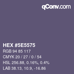 Color code: HEX #5E5575 | qconv.com