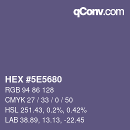 Color code: HEX #5E5680 | qconv.com
