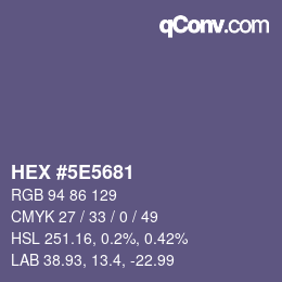 Color code: HEX #5E5681 | qconv.com