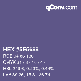 Color code: HEX #5E5688 | qconv.com