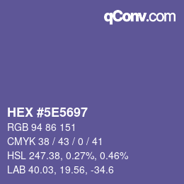 Color code: HEX #5E5697 | qconv.com