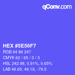 Color code: HEX #5E56F7 | qconv.com