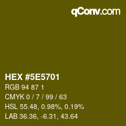 Color code: HEX #5E5701 | qconv.com