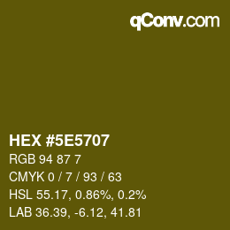 Color code: HEX #5E5707 | qconv.com