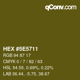 Color code: HEX #5E5711 | qconv.com
