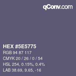Color code: HEX #5E5775 | qconv.com