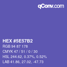 Color code: HEX #5E57B2 | qconv.com