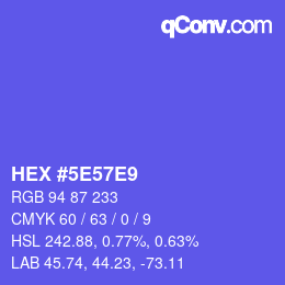 Color code: HEX #5E57E9 | qconv.com