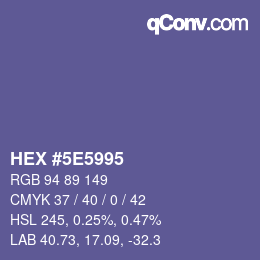 Color code: HEX #5E5995 | qconv.com