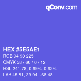 Color code: HEX #5E5AE1 | qconv.com