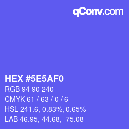 カラーコード: HEX #5E5AF0 | qconv.com