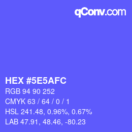 Color code: HEX #5E5AFC | qconv.com