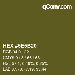 Color code: HEX #5E5B20 | qconv.com